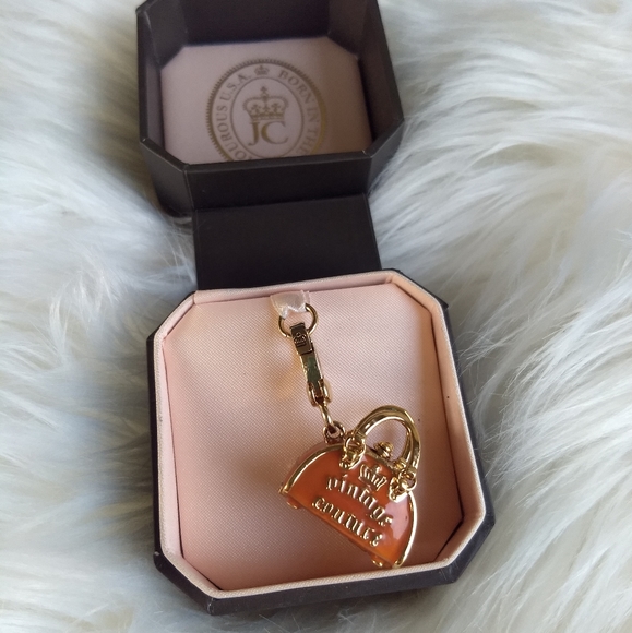 Juicy Couture Jewelry - 👛Juicy Couture Orange Bowler Bag Charm